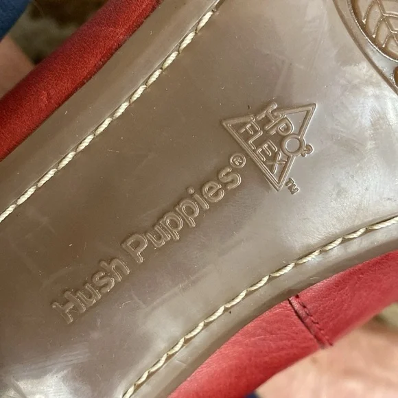 Hush puppies Pumps Womens 10 leather tassel heels Red shoes Preppy office career - Picture 9 of 12